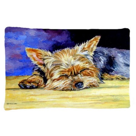 JENSENDISTRIBUTIONSERVICES Yorkie Taking A Nap Fabric Standard Pillowcase MI1715792